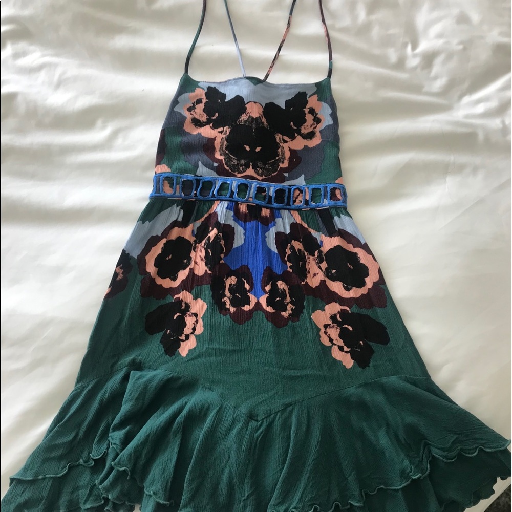 Free People Green Floral Dress